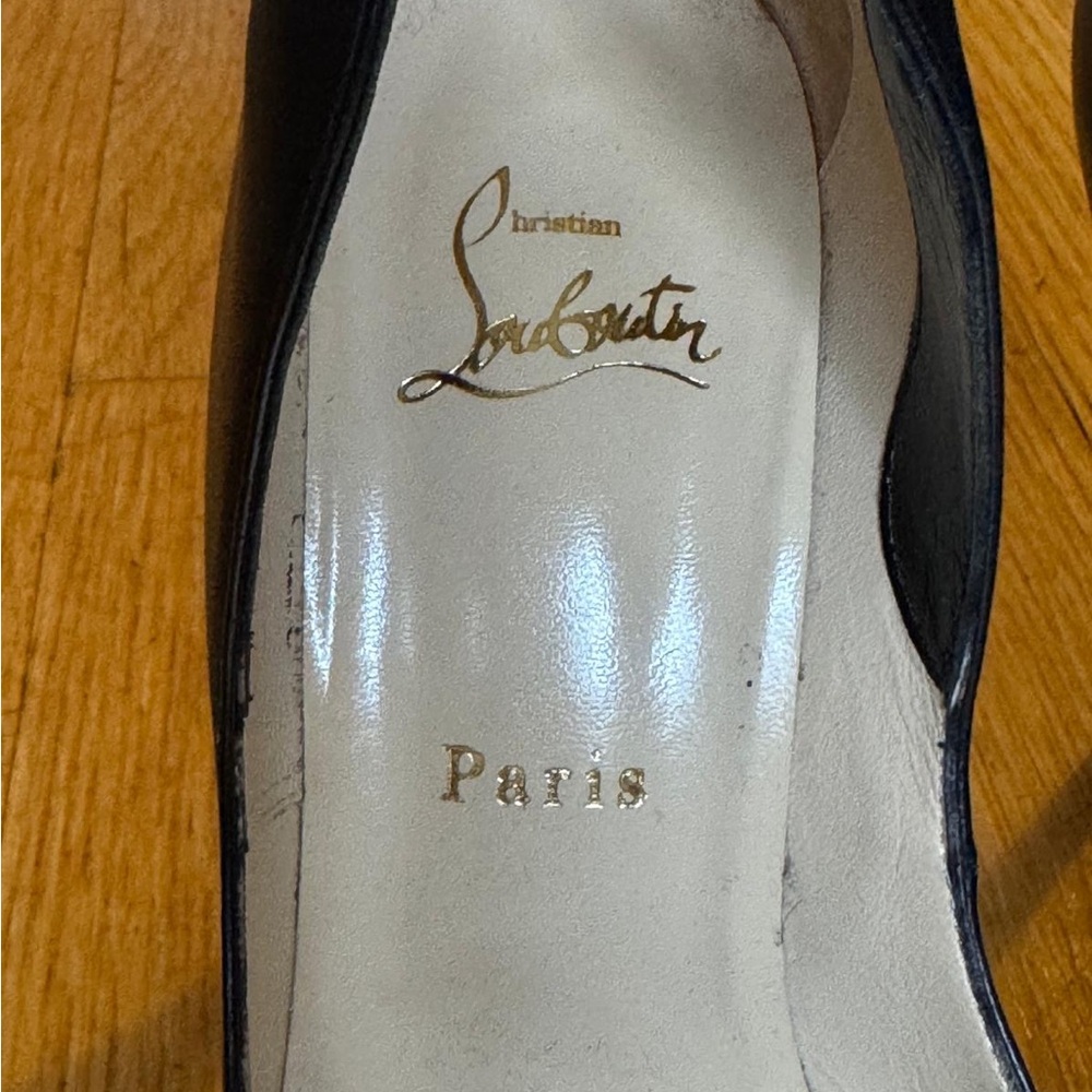 Christian Louboutin Black Heels with Dramatic Design - Picture 9 of 9